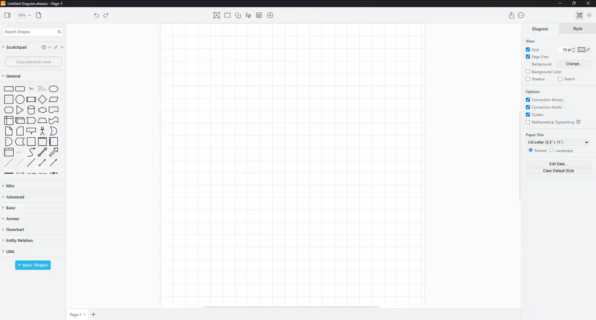 A screenshot of Draw.IO