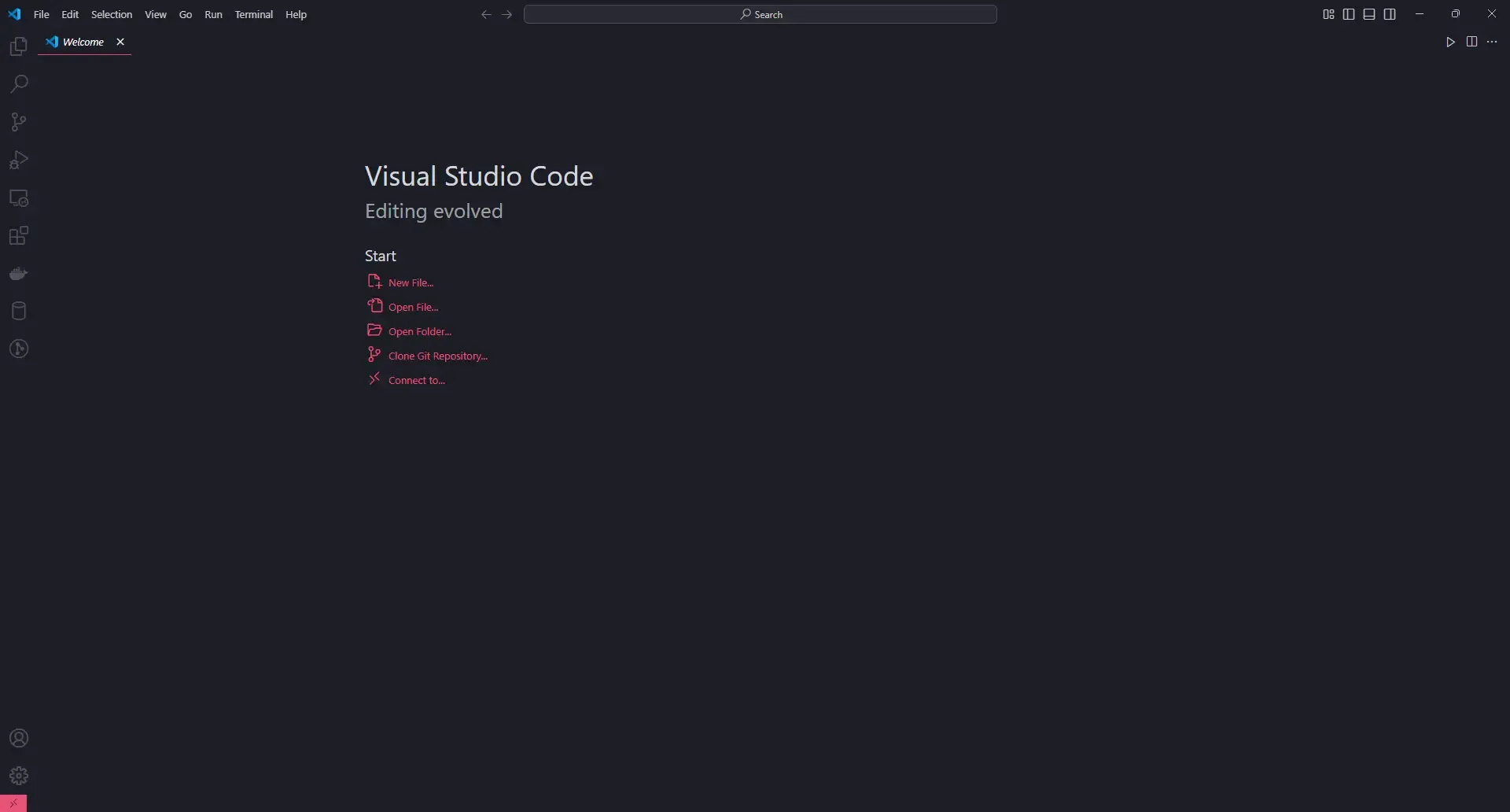 A screenshot of Visual Studio Code